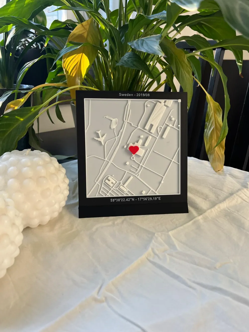 Retrato 3D Mapa do Meu Coracao